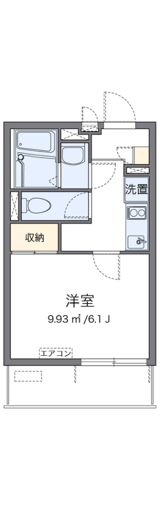 クレイノ石原橋 303号室 間取り