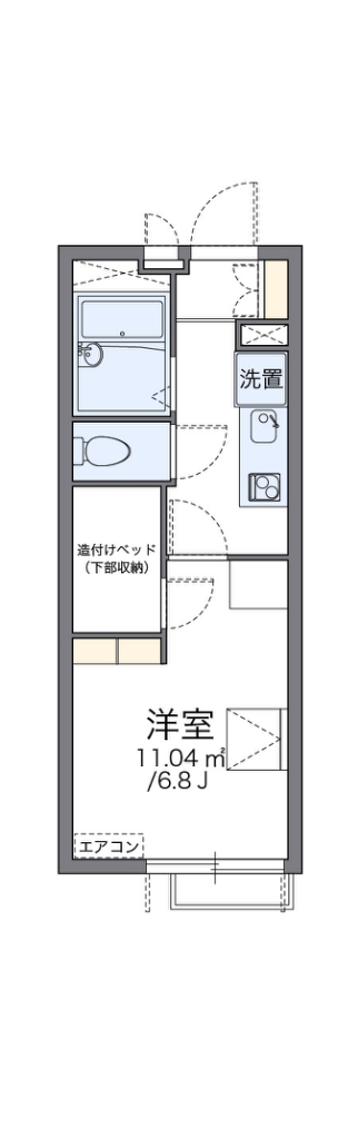 レオパレスＯｇｉｋｕｂｏＳＴ３ 202号室 間取り