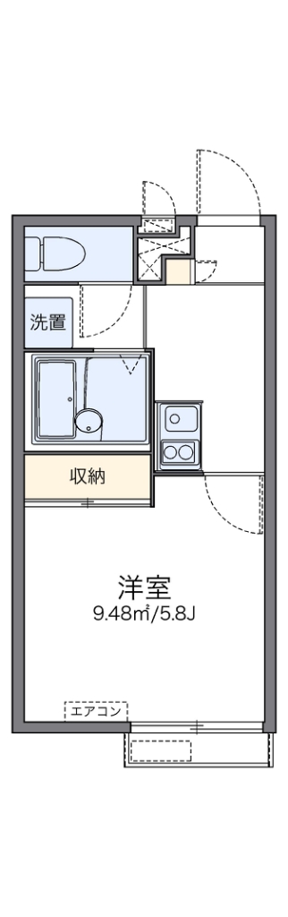 レオパレスウッドベル 203号室 間取り