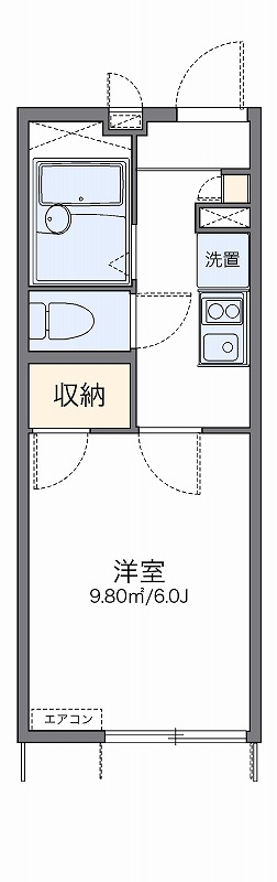 レオパレス栗木コーポ 103号室 間取り