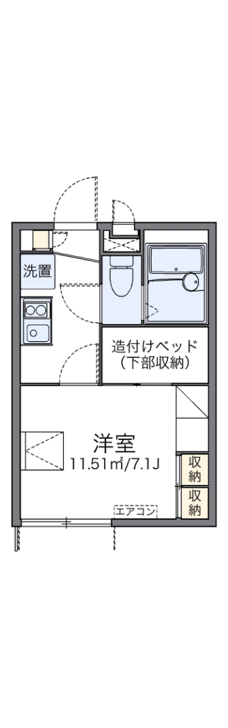 レオパレスリブロ 103号室 間取り