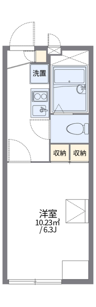 レオパレスカワハラ 202号室 間取り