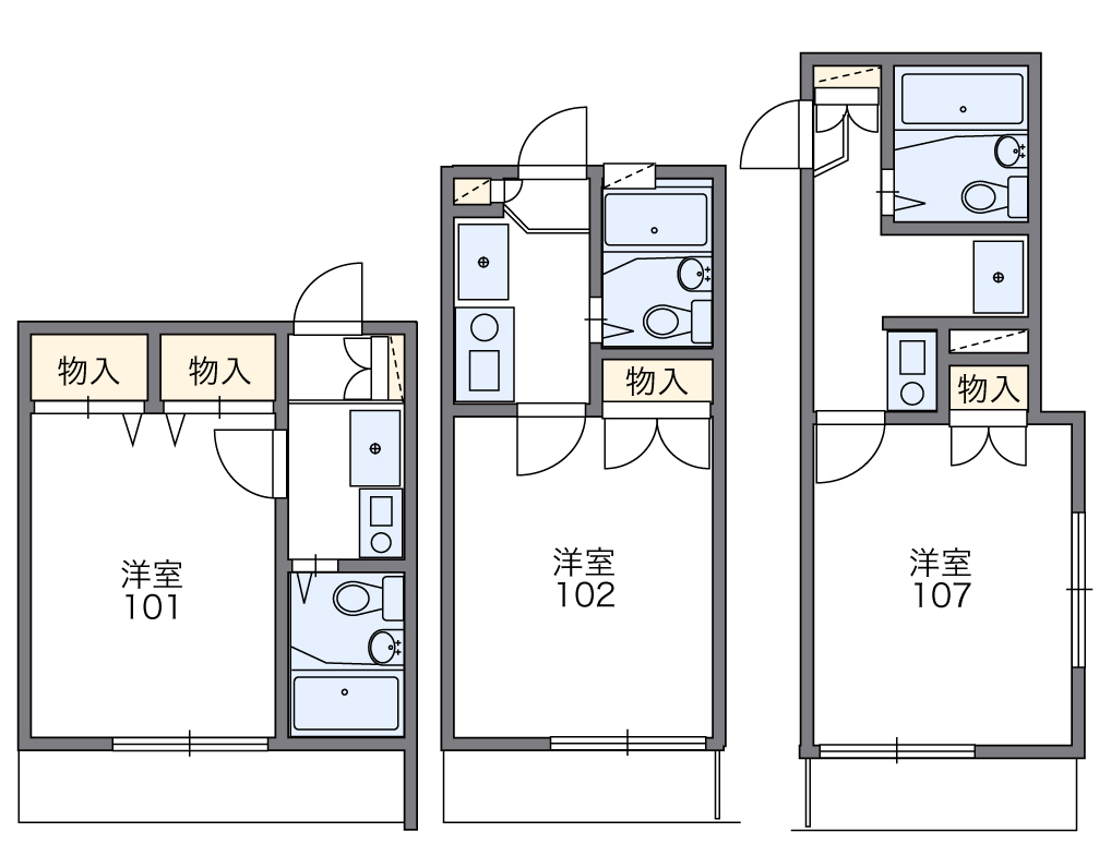 レオパレスハーモニーハイツ鶴見 106号室 間取り