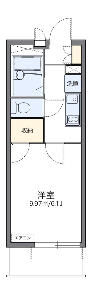 レオパレス高倉 105号室 間取り