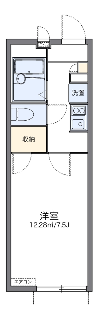 レオパレスチェリーブロッサム 107号室 間取り