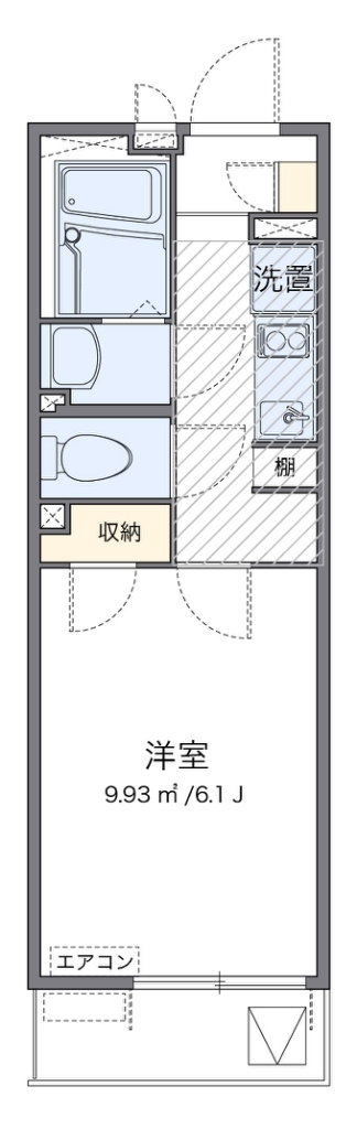 レオネクストパークサイド伊勢町 304号室 間取り