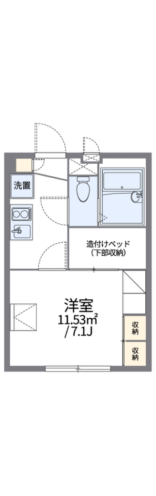 レオパレスフービエール 302号室 間取り