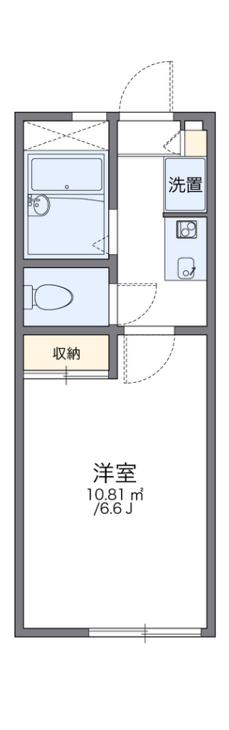 レオパレスＲａｆｆｉｎｅｅ 201号室 間取り