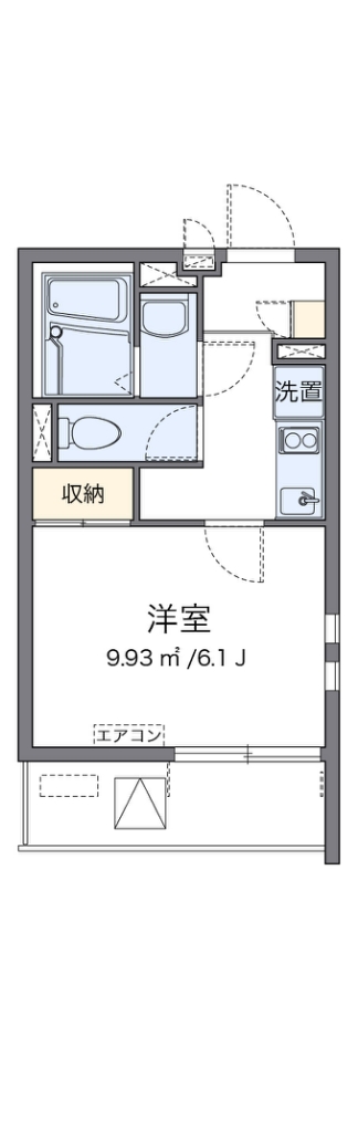 クレイノフロレゾン立川 301号室 間取り