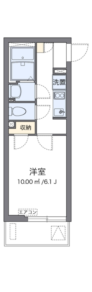 クレイノサンヒルズ 104号室 間取り