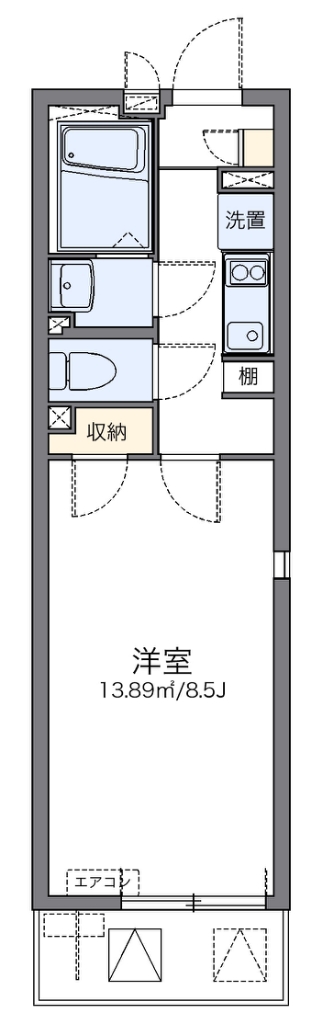 レオネクストキオラ 201号室 間取り