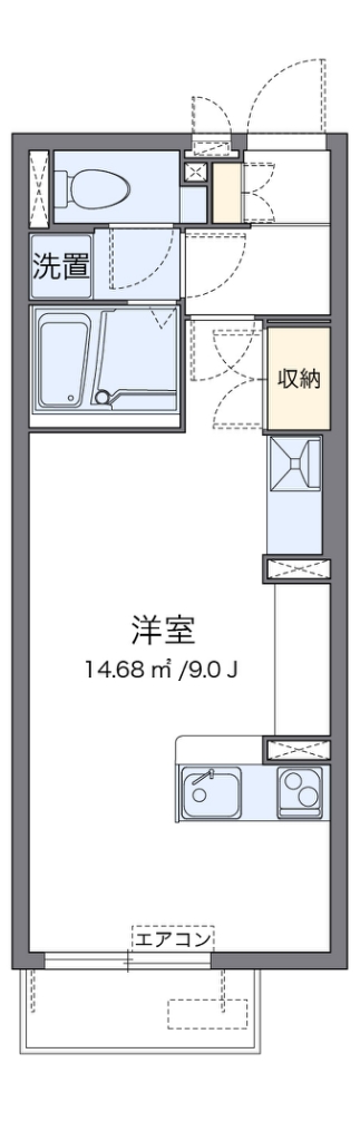 ミランダプレジールＭ 203号室 間取り