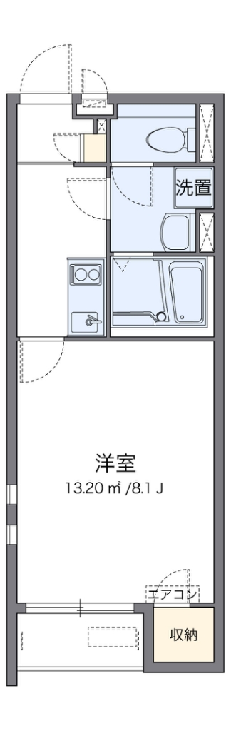 クレイノアークトゥルスⅡ 101号室 間取り