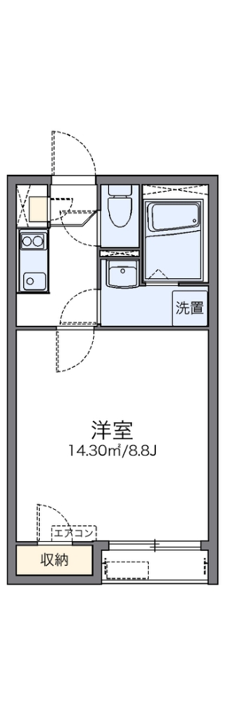 レオネクストヴィラ駒井 102号室 間取り