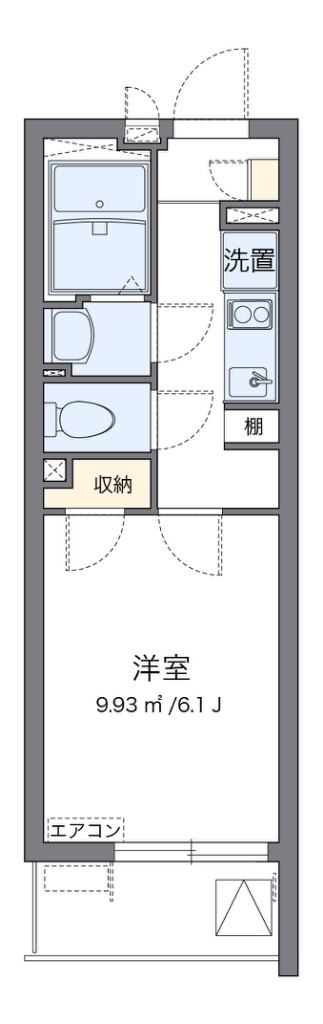 クレイノアリエス 306号室 間取り