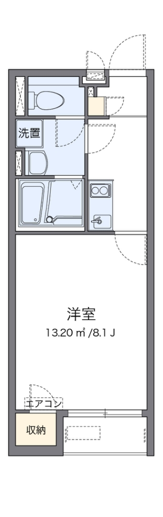 クレイノハピネス 103号室 間取り