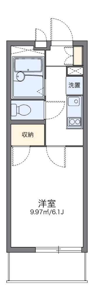 レオパレスケー　ファイブ 104号室 間取り