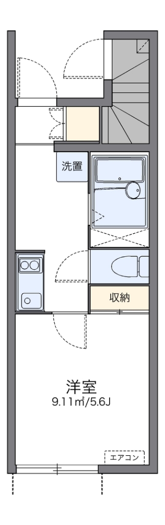 レオネクストミル　フルール 101号室 間取り