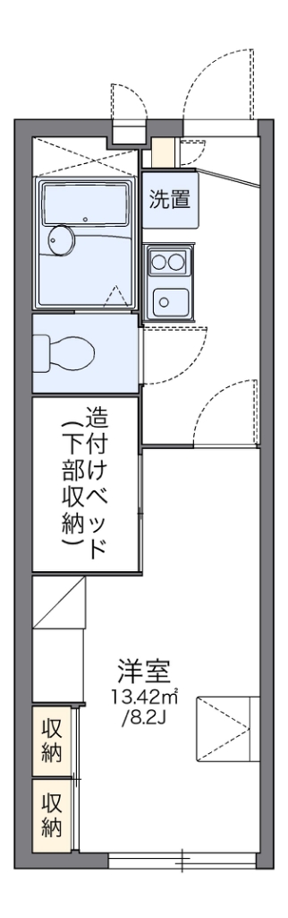 レオパレスＫＡＭＥＬＥＯ 111号室 間取り