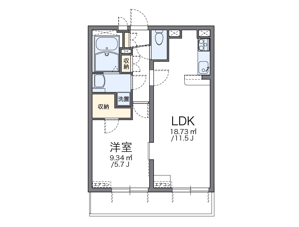 レオパレスア　ボンド 301号室 間取り