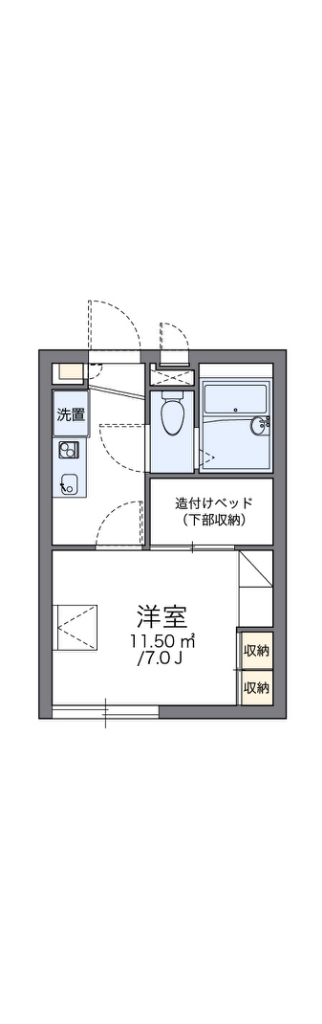 レオパレス豊Ⅱ 102号室 間取り