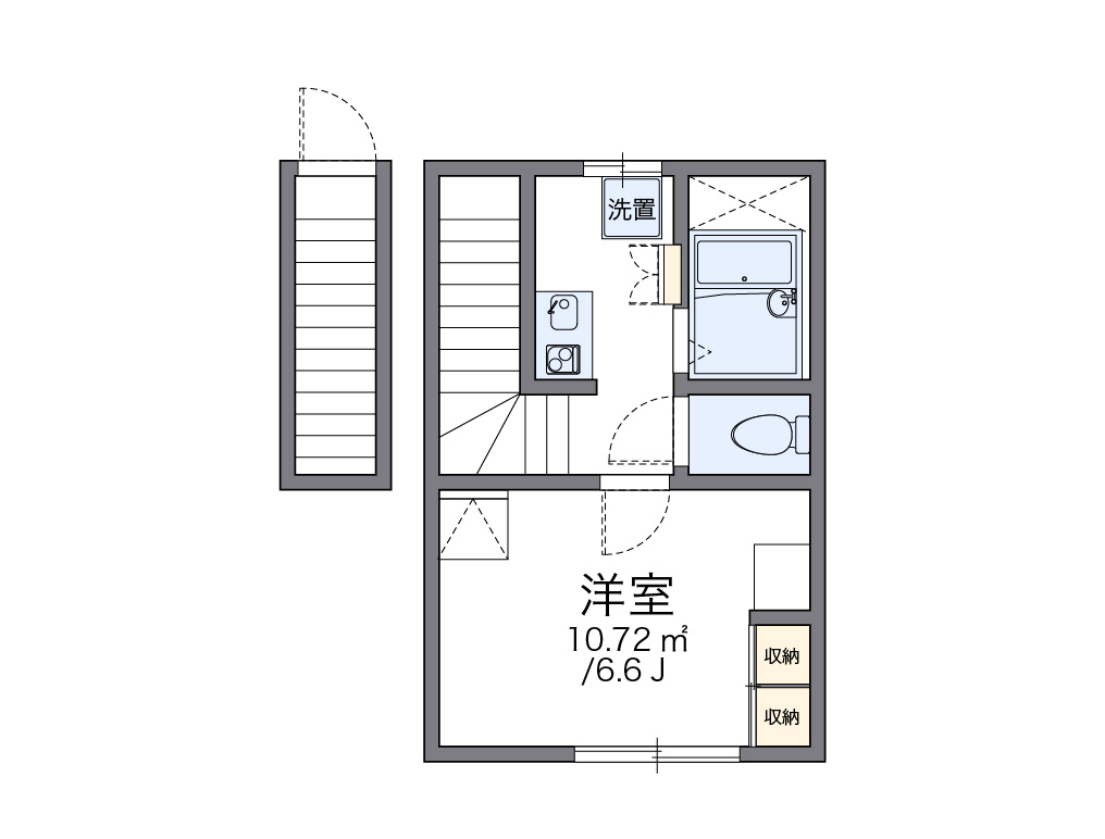 レオパレスＳＴＯＮＥ　ＤＯＲＦ 206号室 間取り