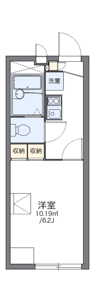 レオパレスアゼリア 206号室 間取り