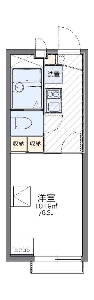 レオパレス猫座 104号室 間取り