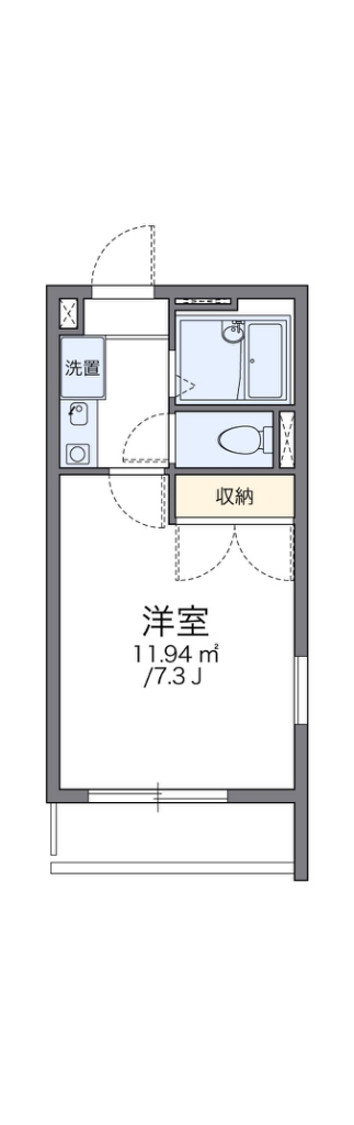 レオパレスＡＳＡＧＡⅠ 201号室 間取り