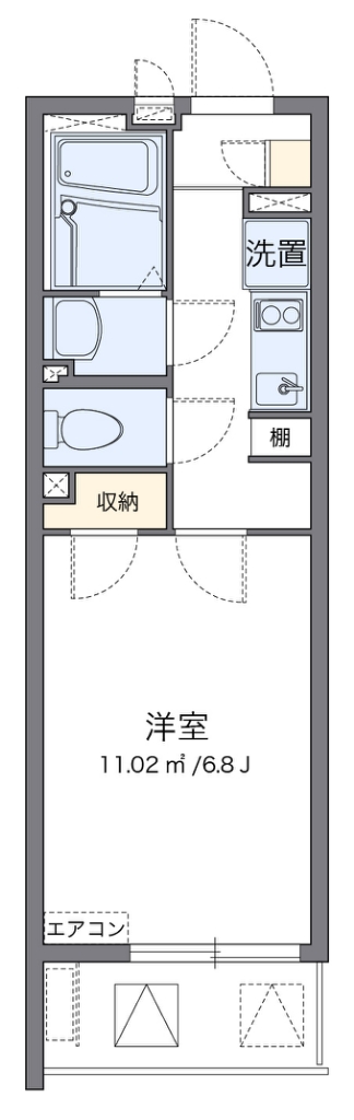 クレイノ柏桜館Ⅱ 204号室 間取り