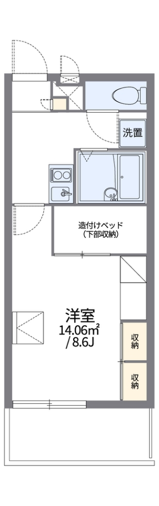 レオパレスリバーサイド藤 205号室 間取り