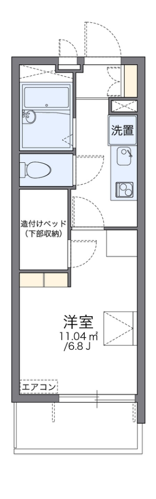 レオパレスドエル　別所 305号室 間取り