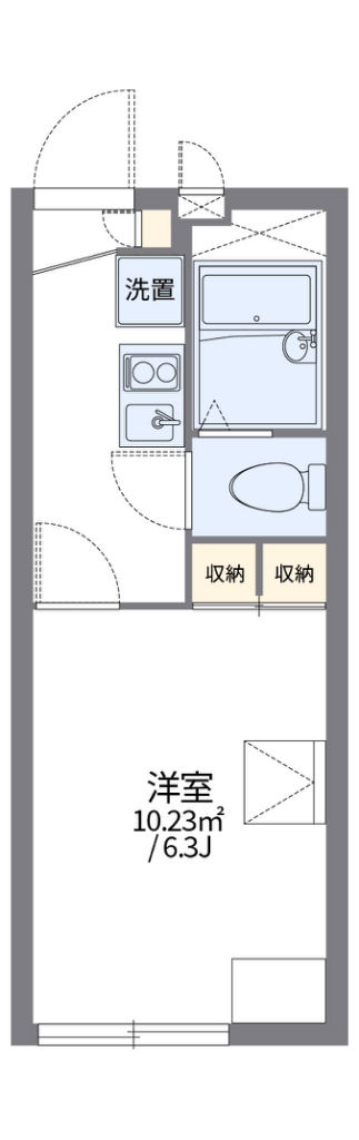 レオパレスファーストステップ 101号室 間取り