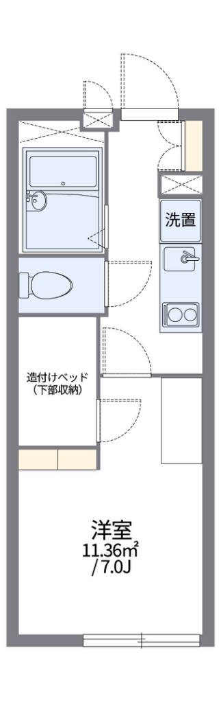 レオパレスシルバ　コート 205号室 間取り