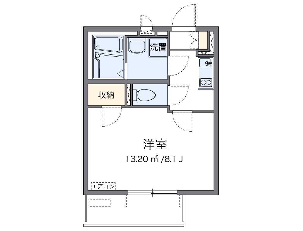 レオネクストサンドリーム 205号室 間取り