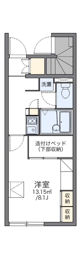 レオパレスオータムⅡ 101号室 間取り