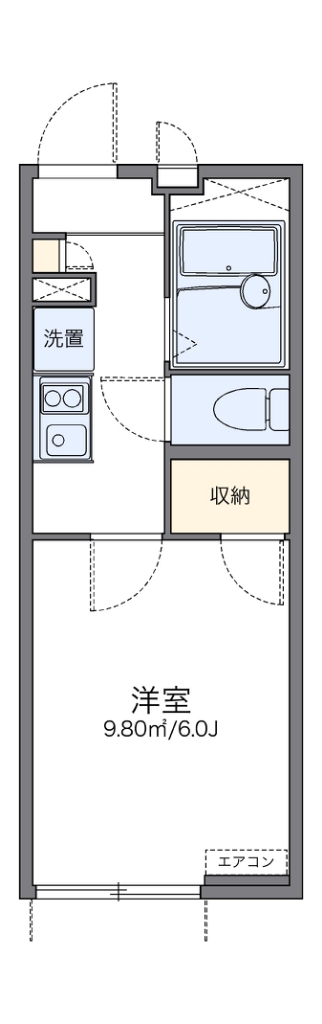 レオパレスキミール 101号室 間取り