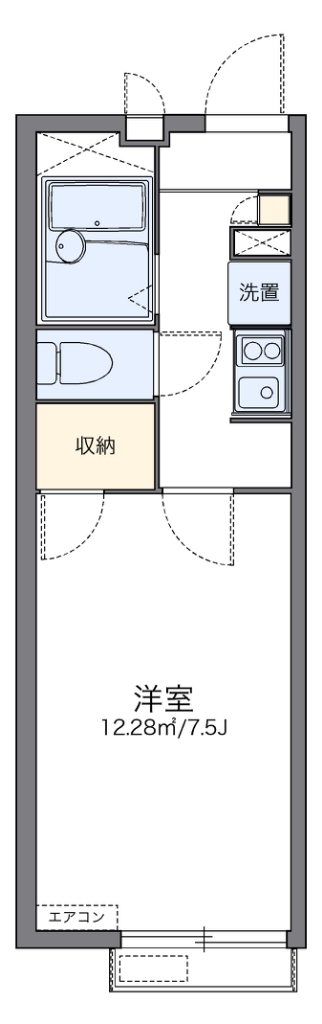 レオパレス憩 204号室 間取り