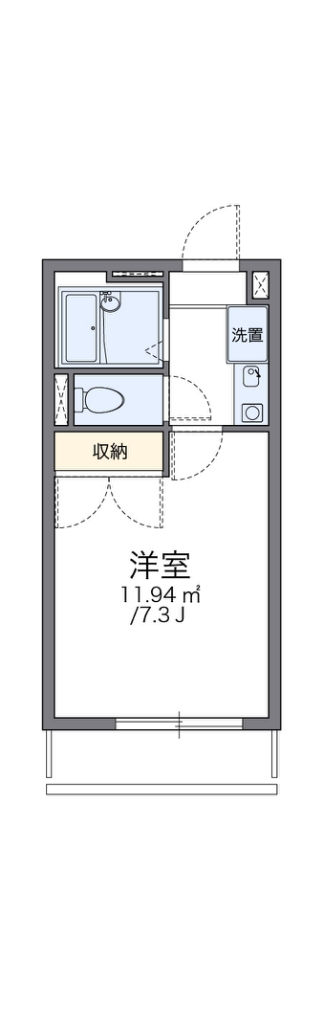 レオパレス西水元Ⅱ 204号室 間取り