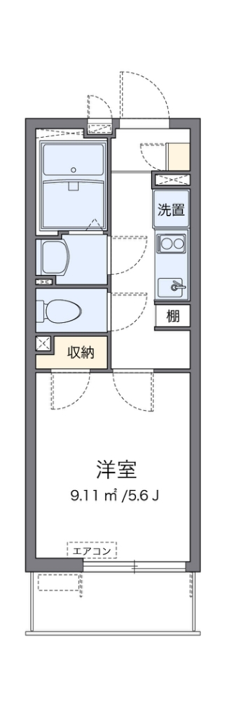 クレイノトルースⅥ 203号室 間取り