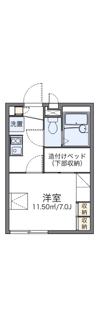 レオパレスロビン 202号室 間取り