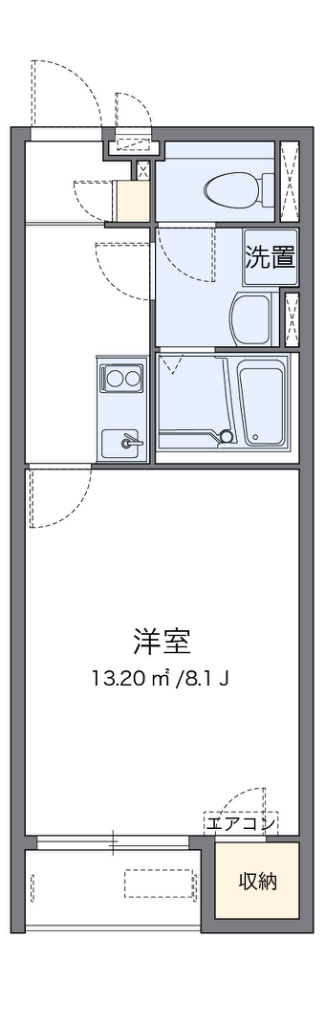 クレイノ青空 207号室 間取り