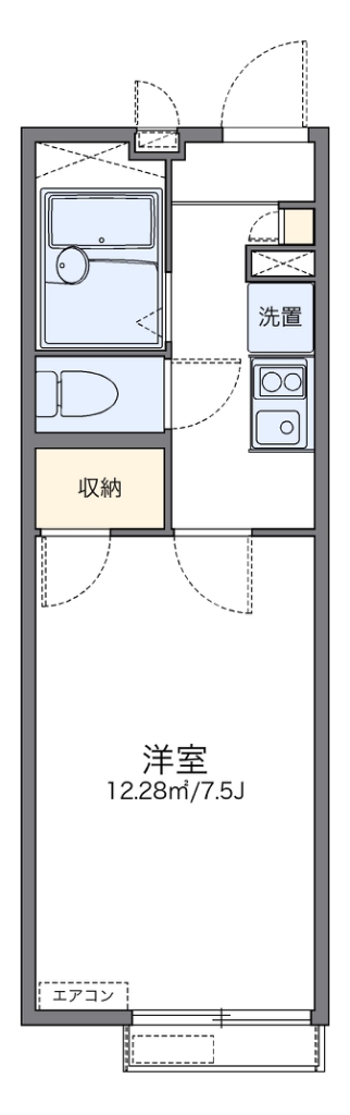 レオパレスウェルハイム 206号室 間取り