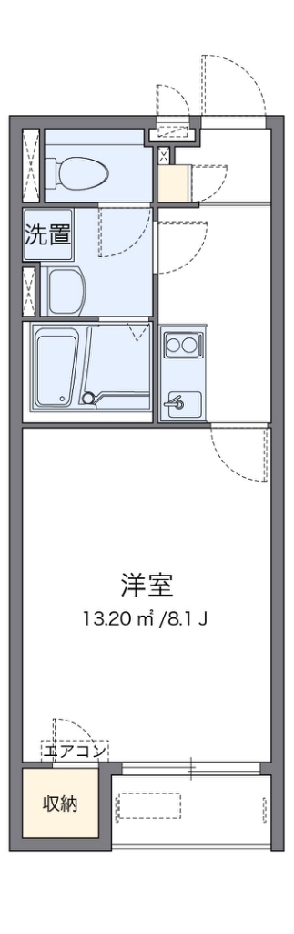 クレイノ青空 104号室 間取り