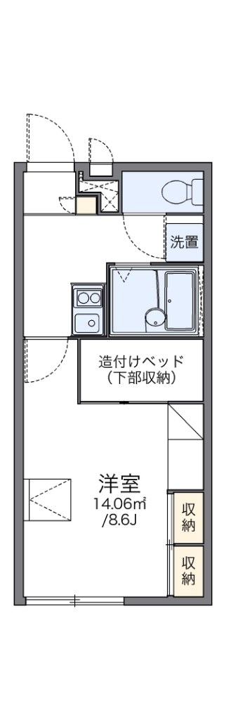レオパレストゥモロー 106号室 間取り
