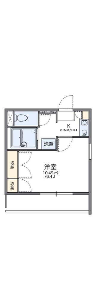 レオパレスツーエイト 206号室 間取り