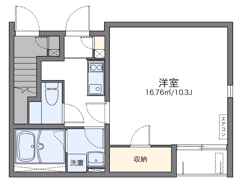 レオネクストロジュマン奈良 101号室 間取り