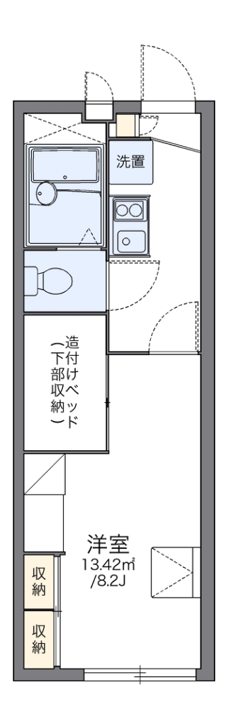 レオパレスセピアコート 106号室 間取り