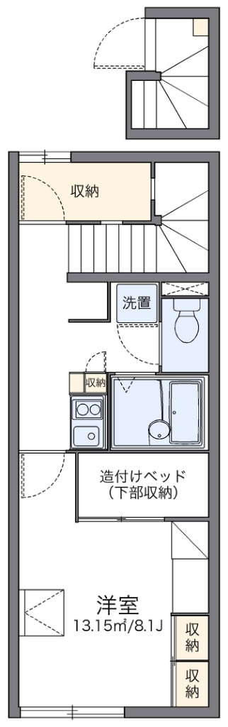 レオパレスナイス　ステイ 210号室 間取り