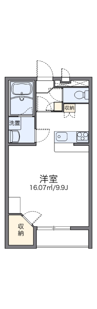 レオパレスＲｉｖｅｒ 109号室 間取り
